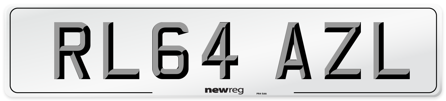 RL64 AZL Number Plate from New Reg